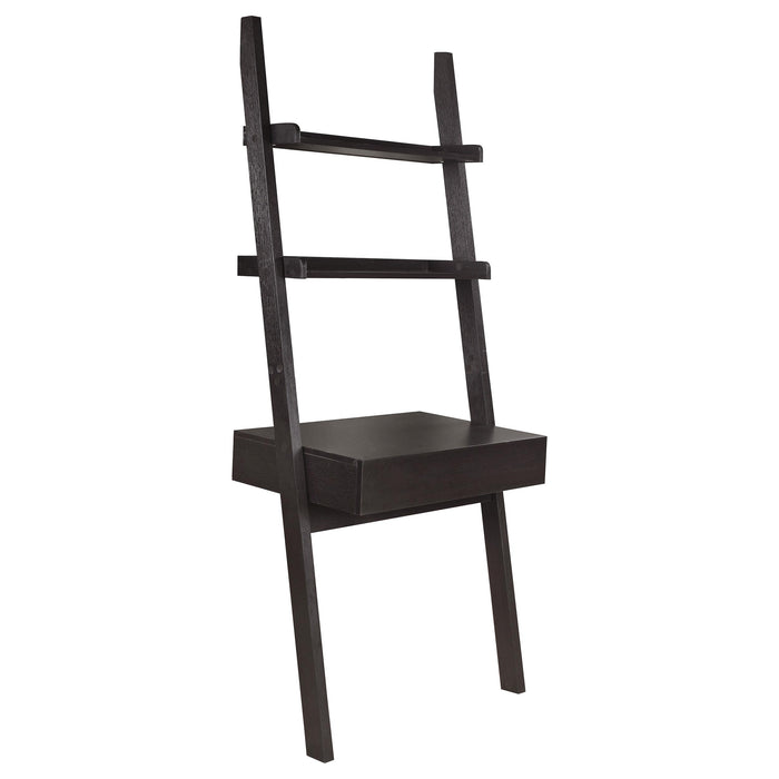 Colella 2-shelf Writing Ladder Desk Cappuccino - U&U Home Budget Furniture (Carteret, NJ)