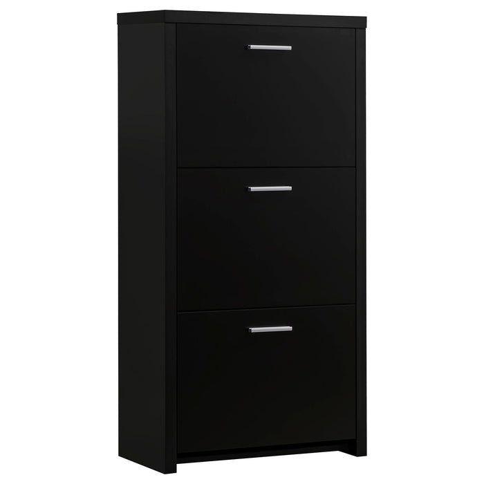 Vivian 3-drawer Shoe Cabinet Black - U&U Home Budget Furniture (Carteret, NJ)