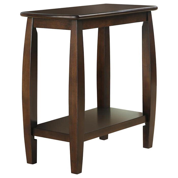 Raphael 1-shelf Chairside Table Cappuccino - U&U Home Budget Furniture (Carteret, NJ)