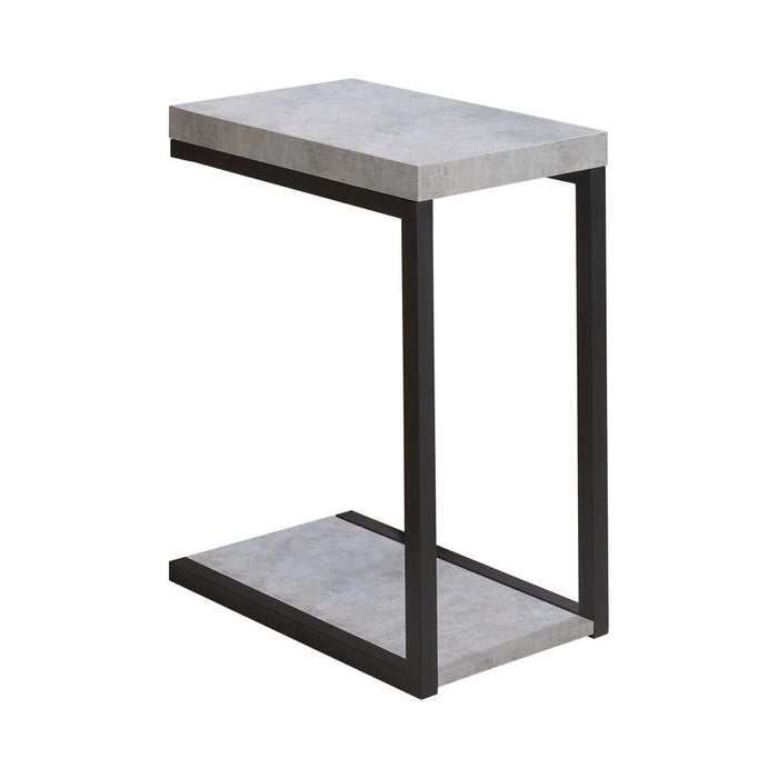 Beck Accent Table Cement and Black - U&U Home Budget Furniture (Carteret, NJ)