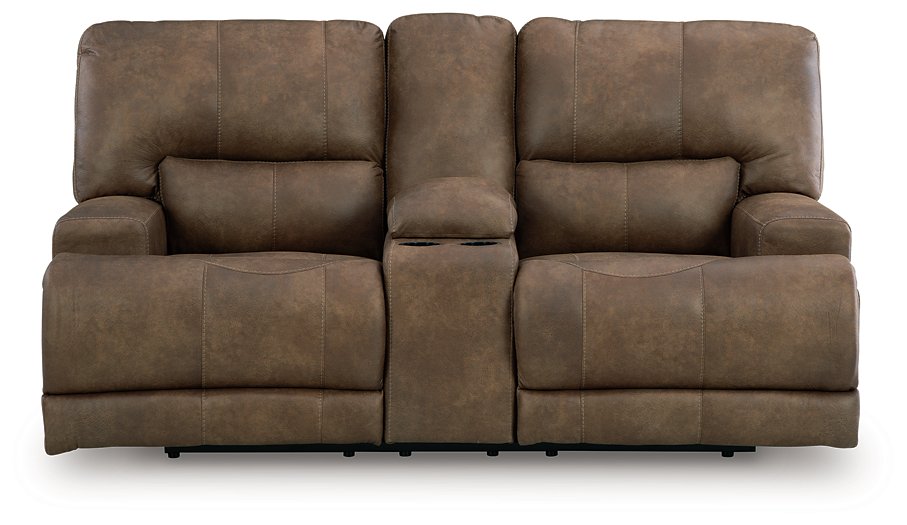 Beckley Place Power Reclining Loveseat with Console - U&U Home Budget Furniture (Carteret, NJ)