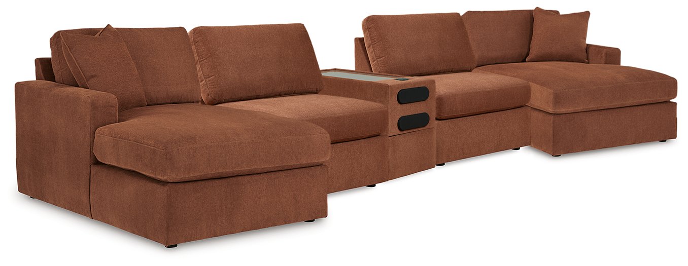 Modmax 5 Piece Sectional with Audio Console - U&U Home Budget Furniture (Carteret, NJ)