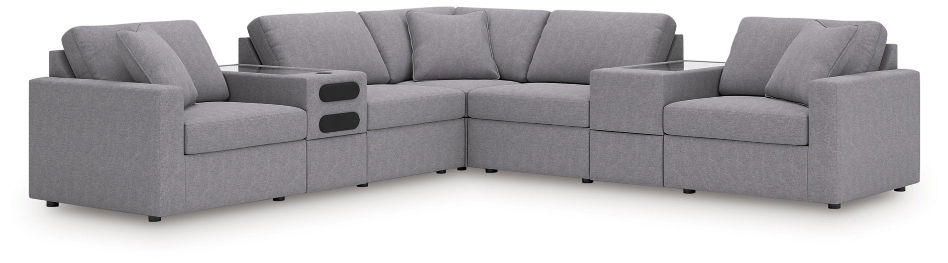 Modmax Balanced Sectional with Audio and Storage Consoles - U&U Home Budget Furniture (Carteret, NJ)