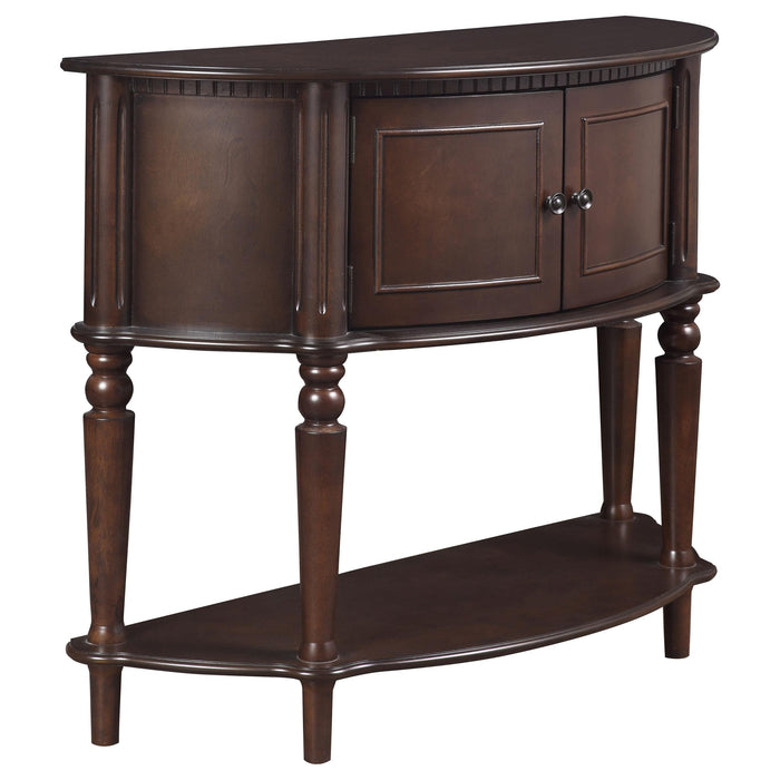 Brenda Console Table with Curved Front Brown - U&U Home Budget Furniture (Carteret, NJ)