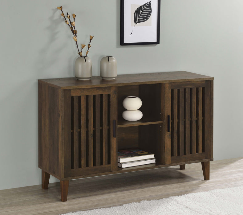 Torin 2-door Engineered Wood Accent Cabinet Dark Pine - U&U Home Budget Furniture (Carteret, NJ)