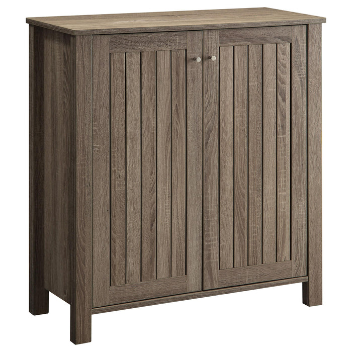 Marisa 4-shelf Shoe Cabinet Dark Taupe - U&U Home Budget Furniture (Carteret, NJ)