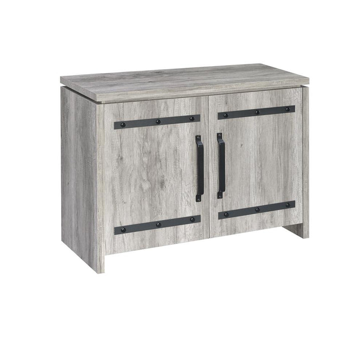 Enoch 2-door Accent Cabinet Grey Driftwood - U&U Home Budget Furniture (Carteret, NJ)