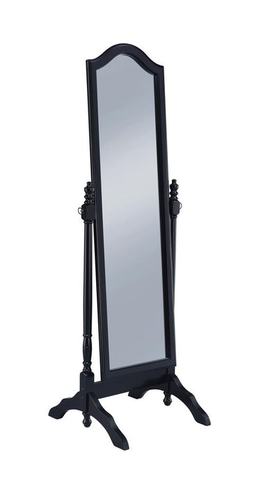 Cabot Rectangular Cheval Mirror with Arched Top Black - U&U Home Budget Furniture (Carteret, NJ)