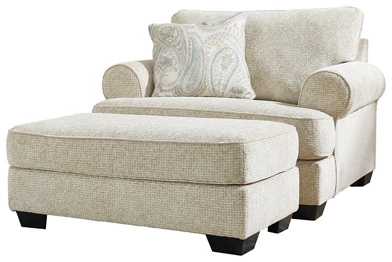 Monaghan Oversized Chair and Ottoman - U&U Home Budget Furniture (Carteret, NJ)
