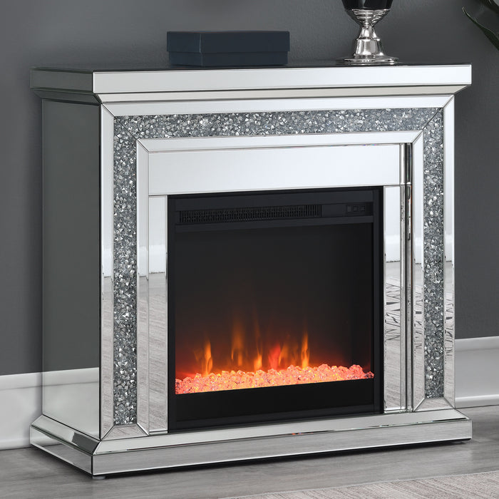 Lorelai Rectangular Freestanding Fireplace Mirror - U&U Home Budget Furniture (Carteret, NJ)