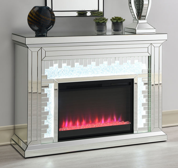 Gilmore Rectangular Freestanding Fireplace Mirror - U&U Home Budget Furniture (Carteret, NJ)