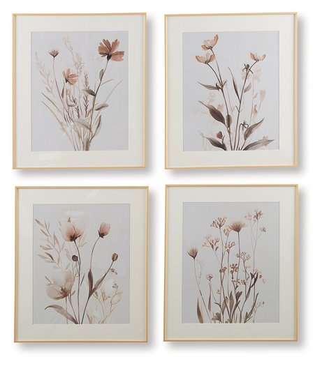 Chettings Wall Art (Set of 4) - U&U Home Budget Furniture (Carteret, NJ)