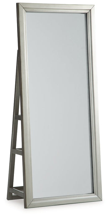 Evesen Floor Standing Mirror/Storage - U&U Home Budget Furniture (Carteret, NJ)