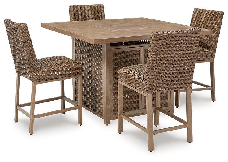 Walton Bridge Outdoor Bar Set - U&U Home Budget Furniture (Carteret, NJ)