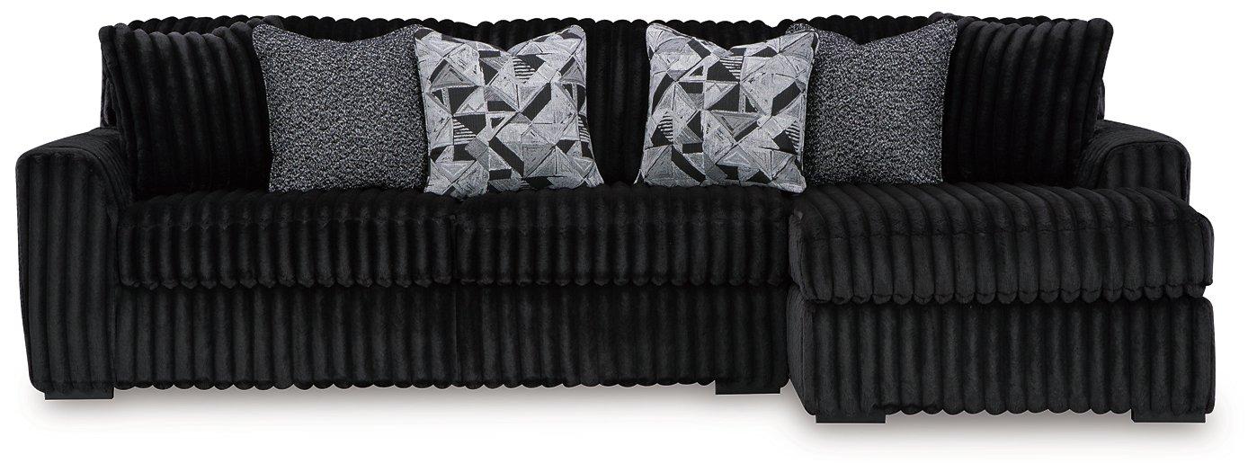 Midnight-Madness Sectional Sofa with Chaise - U&U Home Budget Furniture (Carteret, NJ)