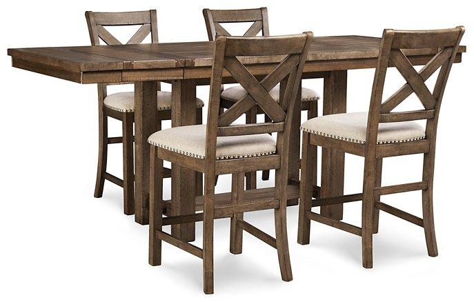 Moriville Counter Height Dining Set - U&U Home Budget Furniture (Carteret, NJ)