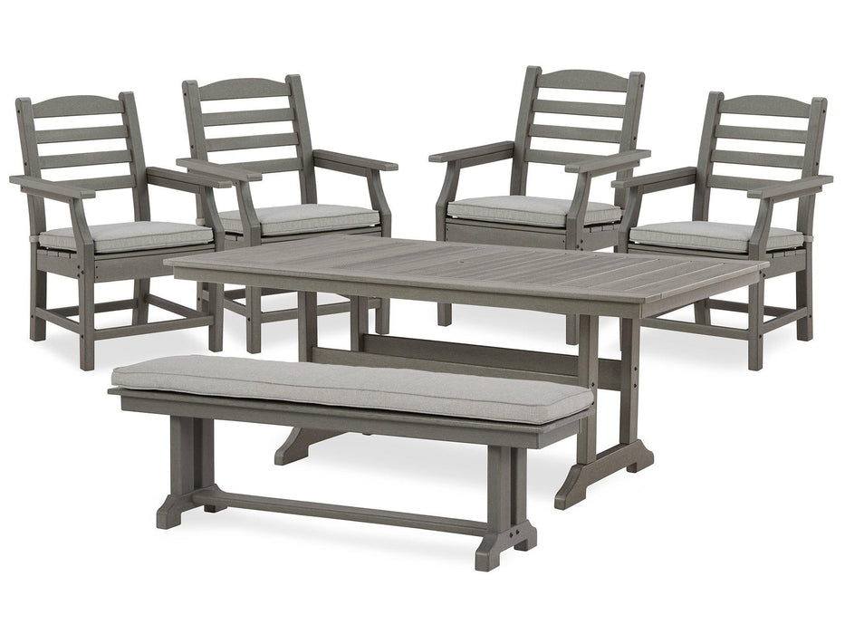Visola Outdoor Dining Set - U&U Home Budget Furniture (Carteret, NJ)