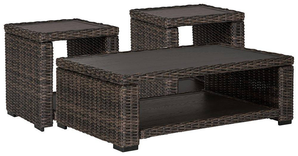 Grasson Lane Outdoor Occasional Table Set - U&U Home Budget Furniture (Carteret, NJ)