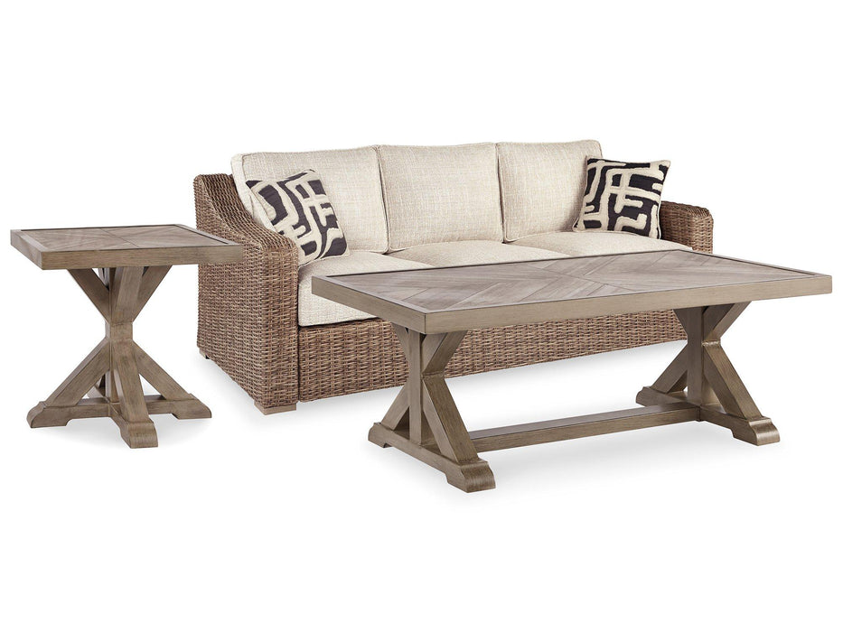 Beachcroft Beachcroft Nuvella Sofa with Coffee and End Table - U&U Home Budget Furniture (Carteret, NJ)