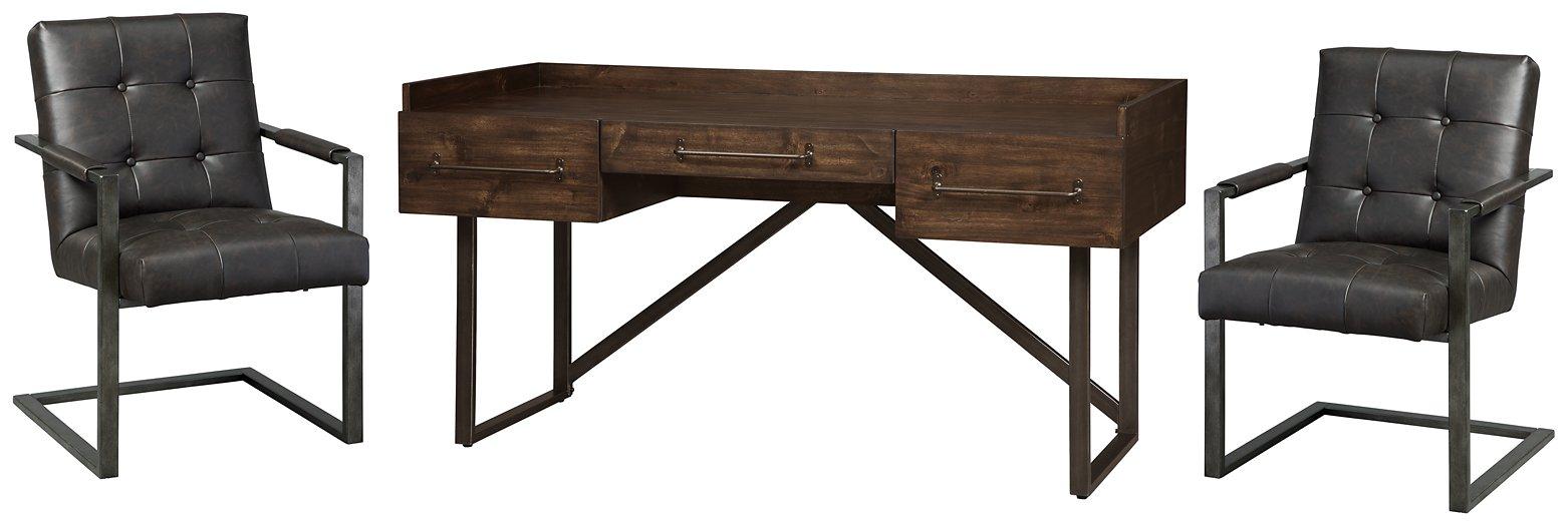 Starmore Home Office Desk with 2 Chairs - U&U Home Budget Furniture (Carteret, NJ)