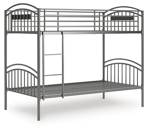 Lanceburg Bunk Bed with Ladder - U&U Home Budget Furniture (Carteret, NJ)