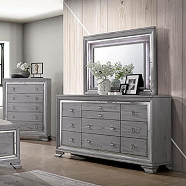 Alanis Light Gray Dresser - U&U Home Budget Furniture (Carteret, NJ)