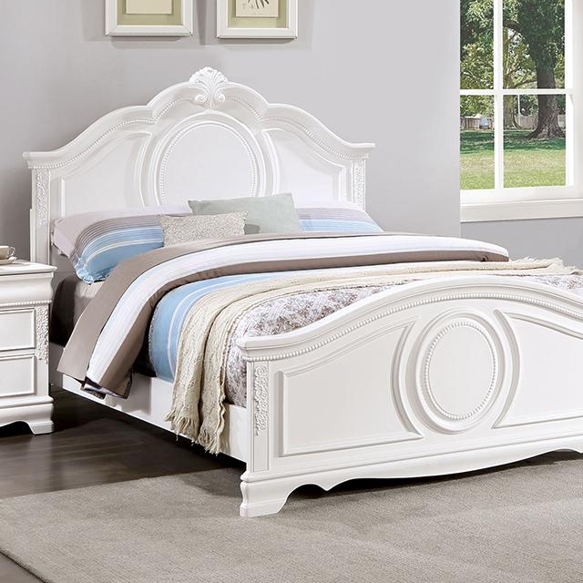 ALECIA Twin & Full Bed, White - U&U Home Budget Furniture (Carteret, NJ)