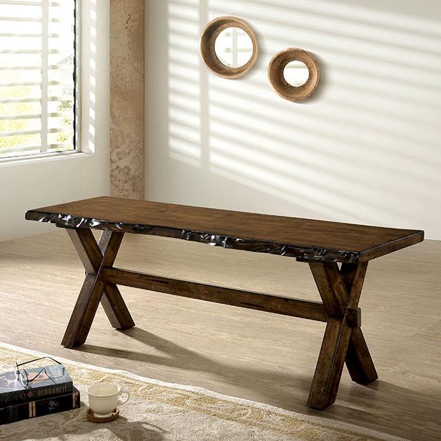 Woodworth Walnut Bench - U&U Home Budget Furniture (Carteret, NJ)