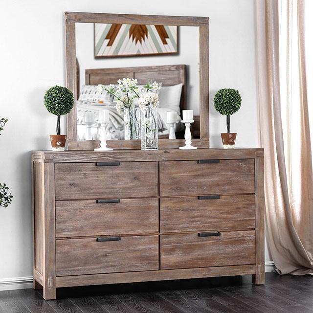 Wynton Weathered Light Oak Dresser - U&U Home Budget Furniture (Carteret, NJ)