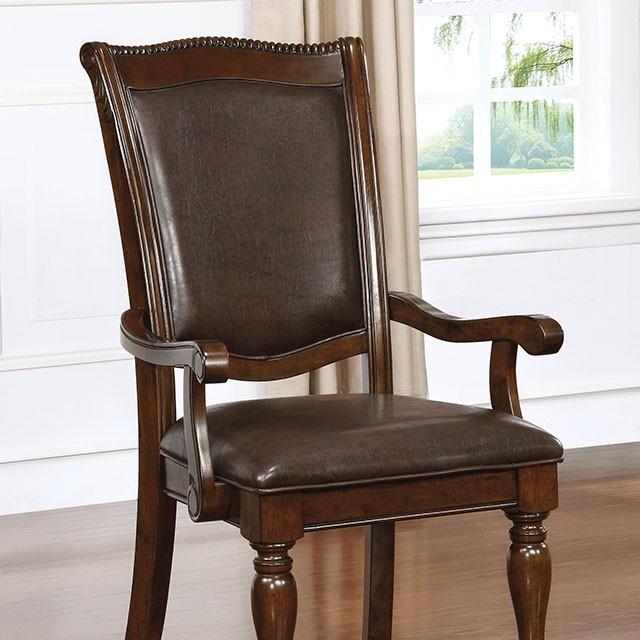 Alpena Brown Cherry/Espresso Arm Chair & Side Chair (2/CTN) - U&U Home Budget Furniture (Carteret, NJ)