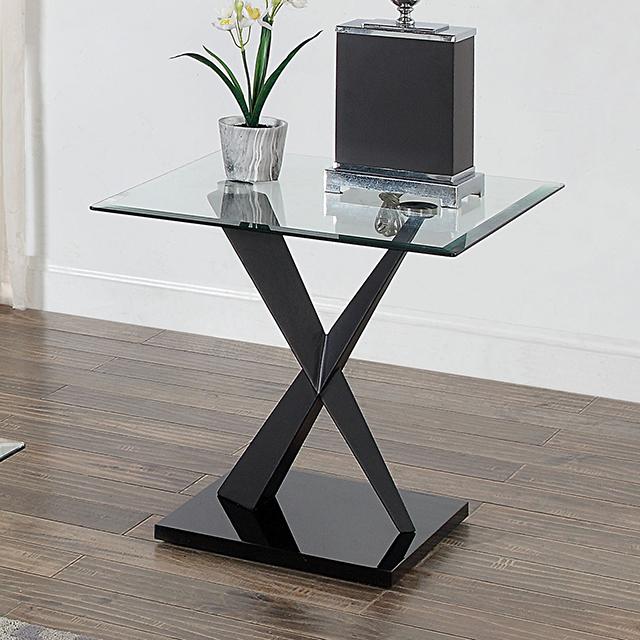 XANTHUS End Table, Black - U&U Home Budget Furniture (Carteret, NJ)