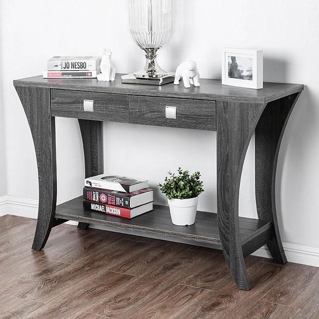 Amity Gray Sofa Table - U&U Home Budget Furniture (Carteret, NJ)
