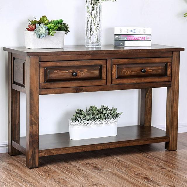 Annabel Walnut Sofa Table - U&U Home Budget Furniture (Carteret, NJ)