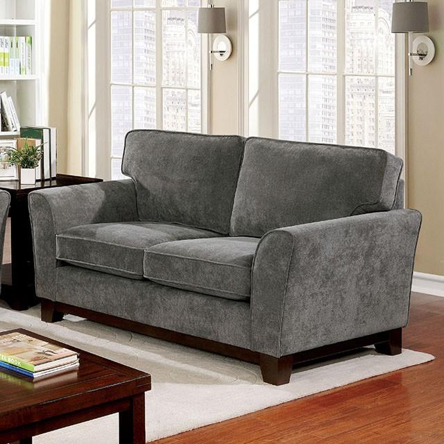 Caldicot Gray Love Seat - U&U Home Budget Furniture (Carteret, NJ)