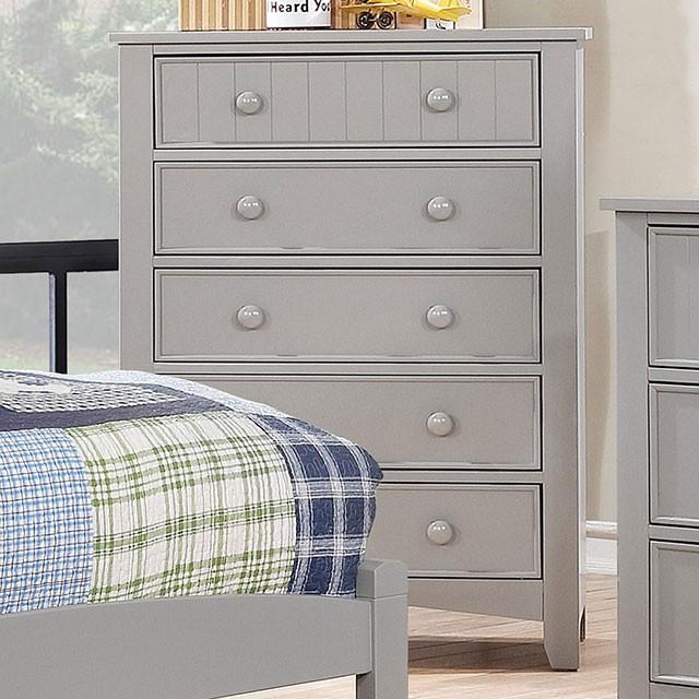 Caren Gray Chest - U&U Home Budget Furniture (Carteret, NJ)