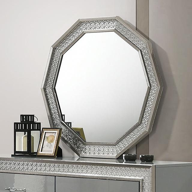 Cassiopeia Decagon Mirror - U&U Home Budget Furniture (Carteret, NJ)