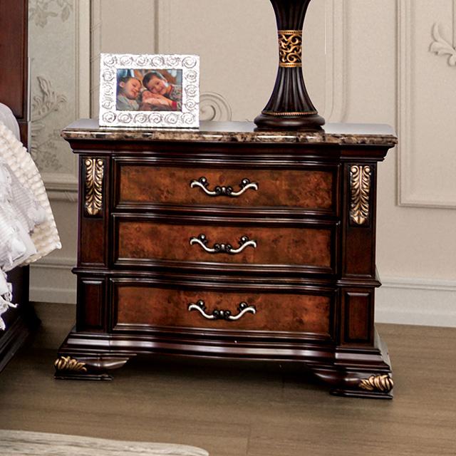 Aquilina Nightstand, USB - U&U Home Budget Furniture (Carteret, NJ)