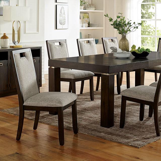 CATERINA Dining Table w/ 1 x 18" Leaf - U&U Home Budget Furniture (Carteret, NJ)