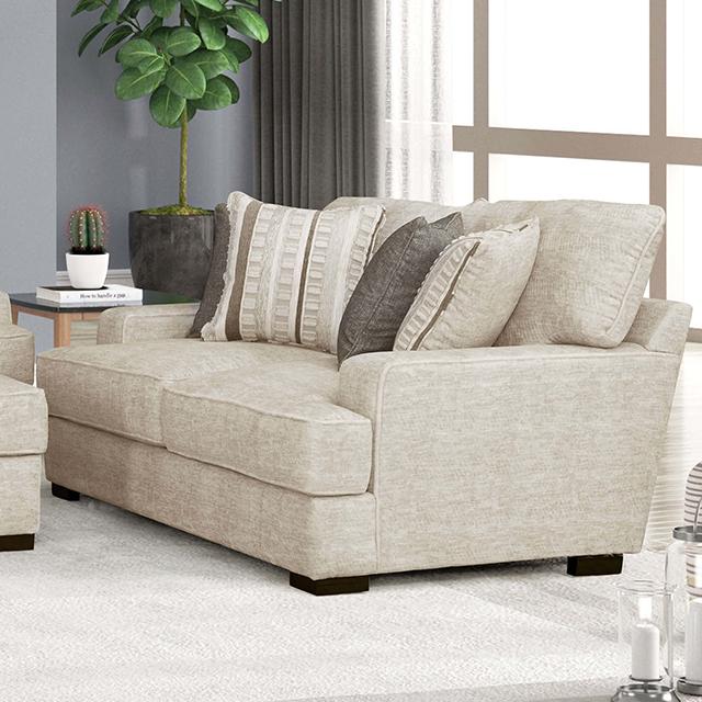 ARDENFOLD Loveseat, Beige & Gray - U&U Home Budget Furniture (Carteret, NJ)