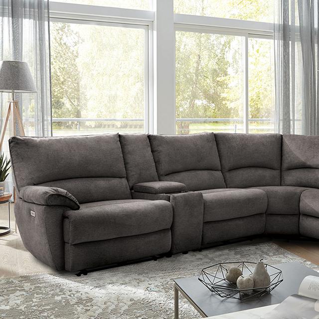 CERELIA Power Sectional, Gray - U&U Home Budget Furniture (Carteret, NJ)