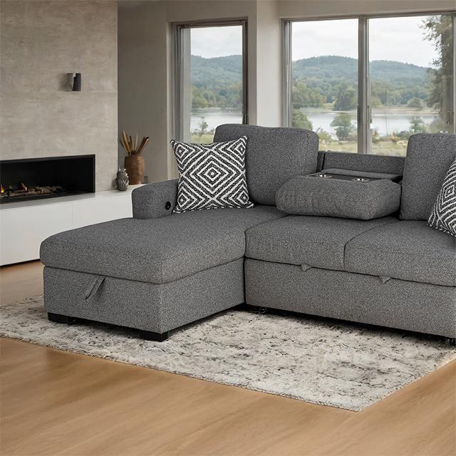 Chatham Sectional Gray - U&U Home Budget Furniture (Carteret, NJ)