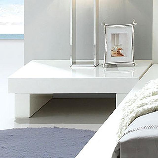 Christie Glossy White Night Stand - U&U Home Budget Furniture (Carteret, NJ)