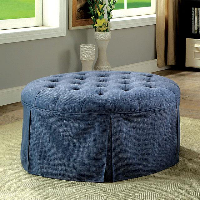 Claes Round Ottoman - U&U Home Budget Furniture (Carteret, NJ)