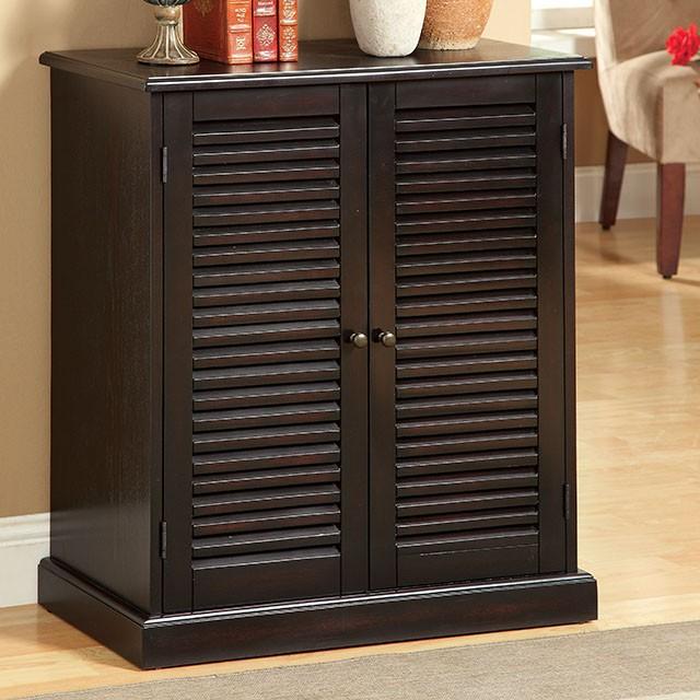 Della Espresso Shoe Cabinet - U&U Home Budget Furniture (Carteret, NJ)