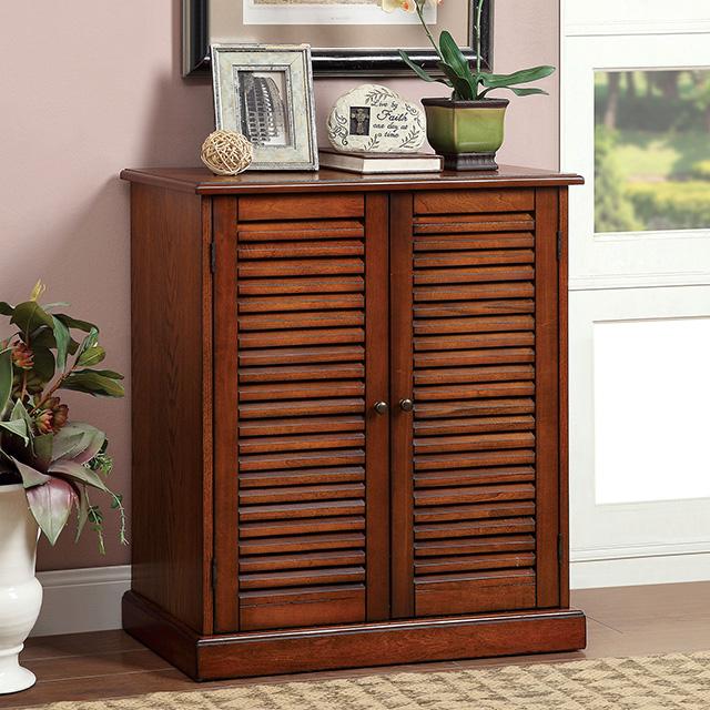 Della Oak Shoe Cabinet - U&U Home Budget Furniture (Carteret, NJ)