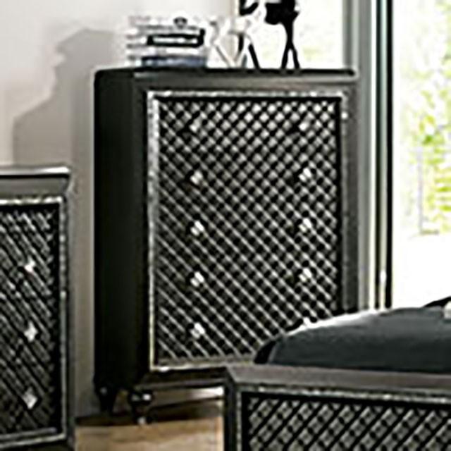 Demetria Metallic Gray Chest - U&U Home Budget Furniture (Carteret, NJ)