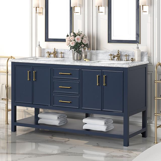 Arthur Vanity with Top/ Sink - U&U Home Budget Furniture (Carteret, NJ)