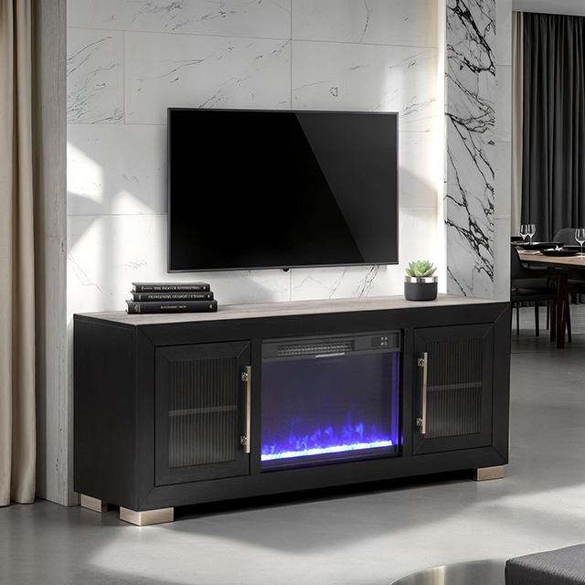 Ashbourne 60" & 72" TV Stand w/ Fire Place - U&U Home Budget Furniture (Carteret, NJ)