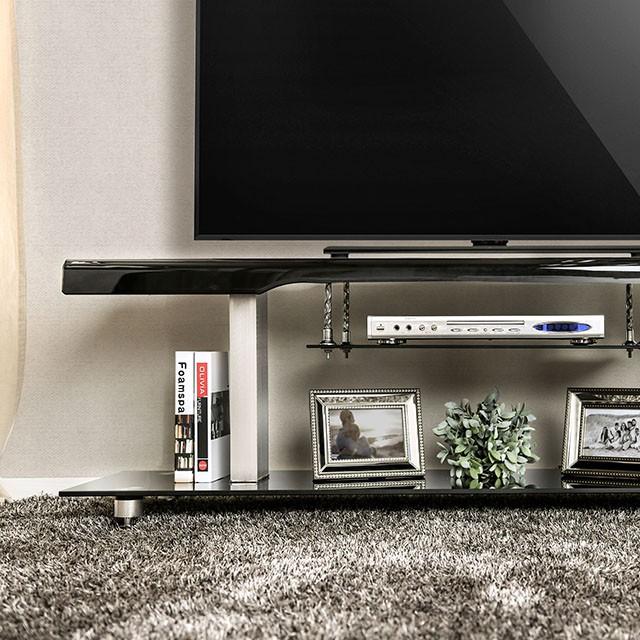 Dietrich Black 60" TV Console - U&U Home Budget Furniture (Carteret, NJ)