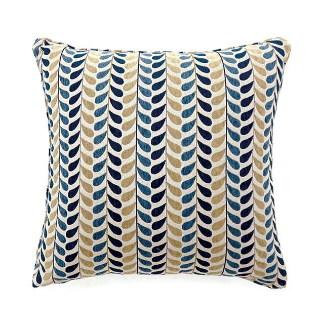 DROPP 18" X 18" Pillow, Blue & Yellow (2/CTN) - U&U Home Budget Furniture (Carteret, NJ)